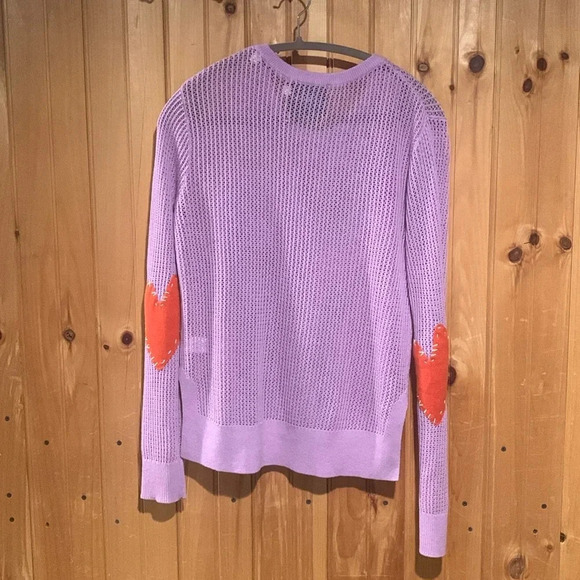 KERRI ROSENTHAL heart elbow patch sweater - Picture 3 of 8